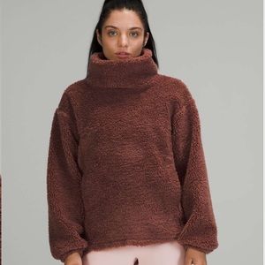 lululemon Warmth Restore Long Sherpa Pullover, Smoky Topaz, size 8